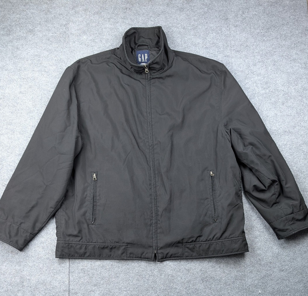 Gap Jacket Mens XXL Workwear Y2K Gorpcore Minimal Streetwear Windbreaker Black